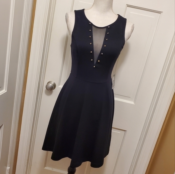 Express Dresses & Skirts - NWT EXPRESS Black Ponte Knit Sleeveless Fit & Flare Dress Size SP, Retail $79.90